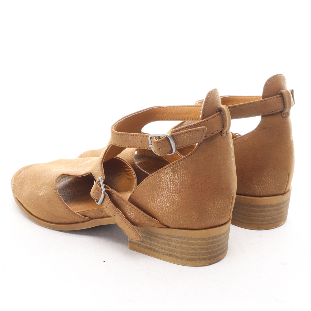 Lucky Brand Open Toe Sandal 5 m (Big Girl) Brown/Gold - Picture 7 of 16